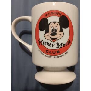 Member Mickey Mouse Club Coffee Cup Mug Made in Japan Great Condition White